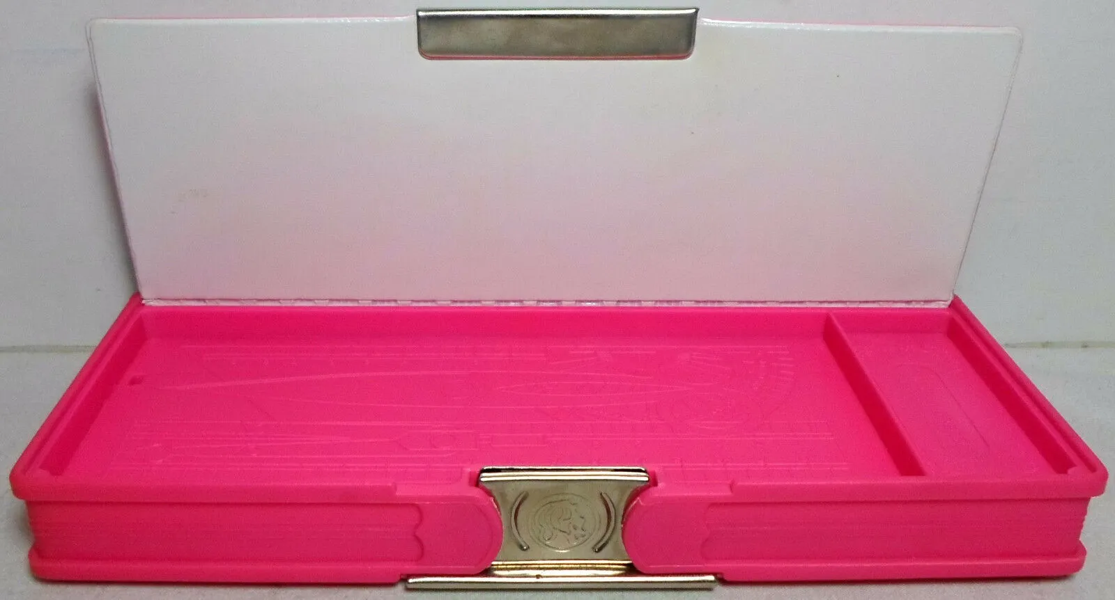 Sir Lancelot King Arthur Retro Pencil Box Biocal Greek Case Vintage 80's Pink Stationery