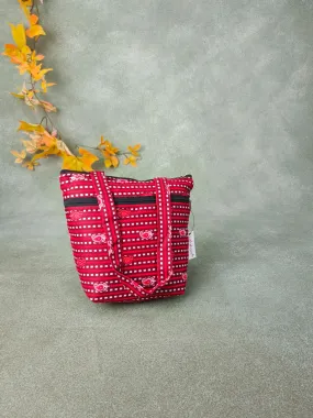 Small handbags Light Red with Dotted Graphic Prints Design