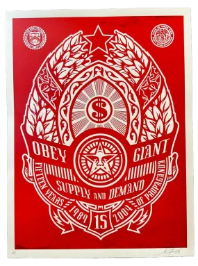 Supply and Demand Red AP Silkscreen Print by Shepard Fairey- OBEY