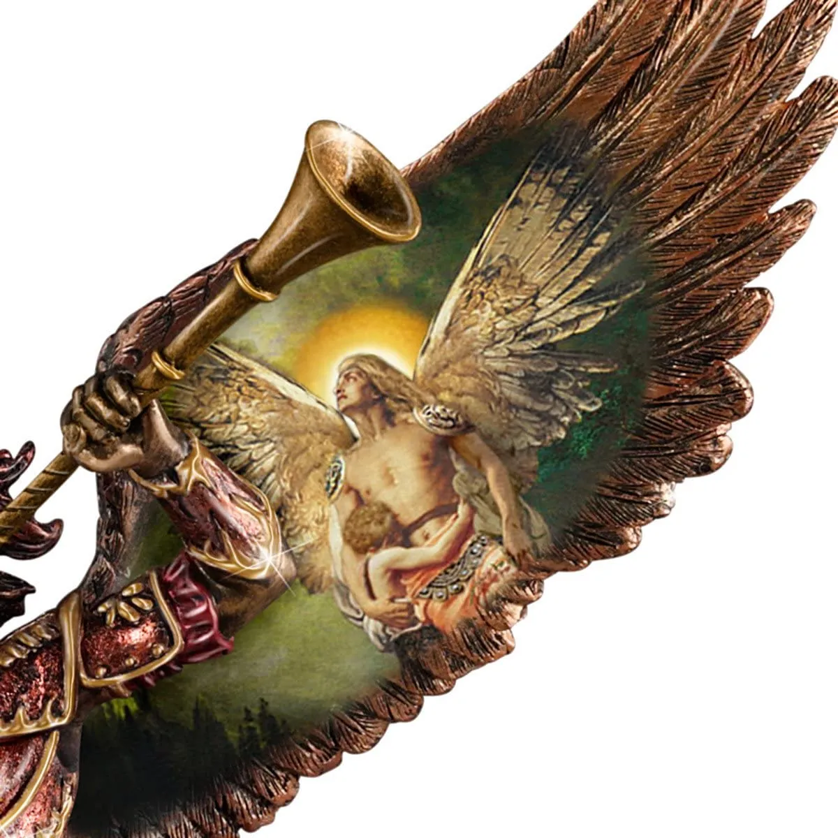The Bradford Exchange Archangel Gabriel Sculpture with Howard David Johnson Artwork