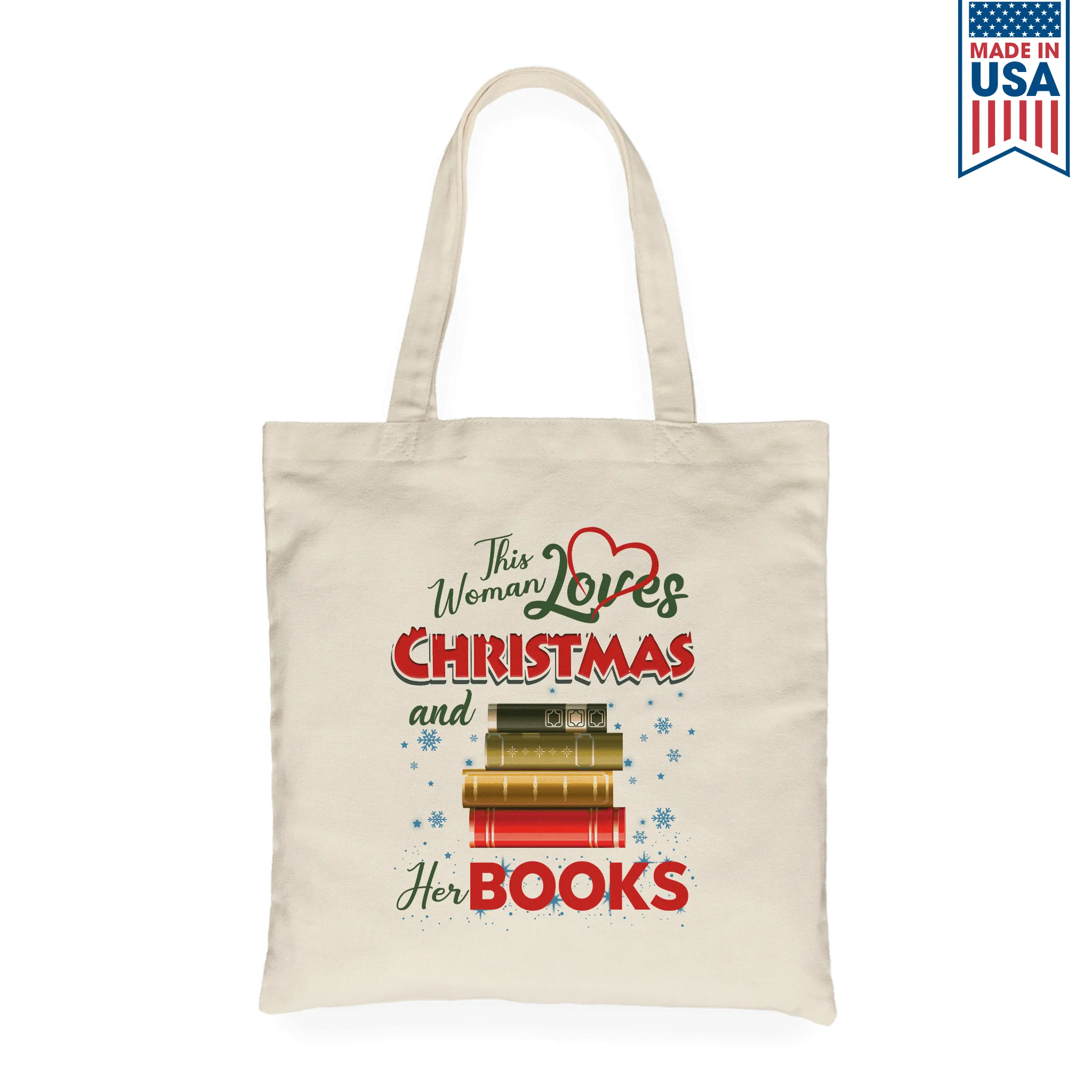 This Woman Loves Christmas And Her Books Book Lovers Gift TBW257