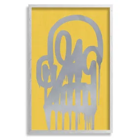 Timeless Skull Metallic Silver Gold Metallic Silkscreen Print by Katsu