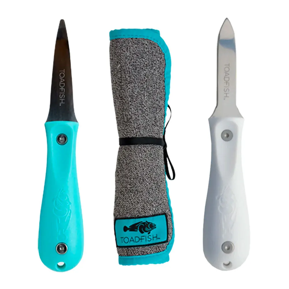 Toadfish Shucker's Bundle- Oyster Knife with Cloth