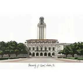 University of Texas, Austin Campus Images Lithograph Print