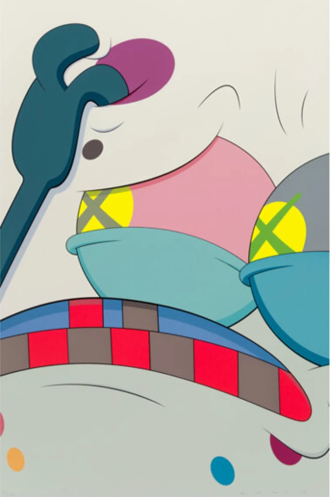 Untitled from Blame Game- #10 Hand on Brow Silkscreen Print by Kaws- Brian Donnelly