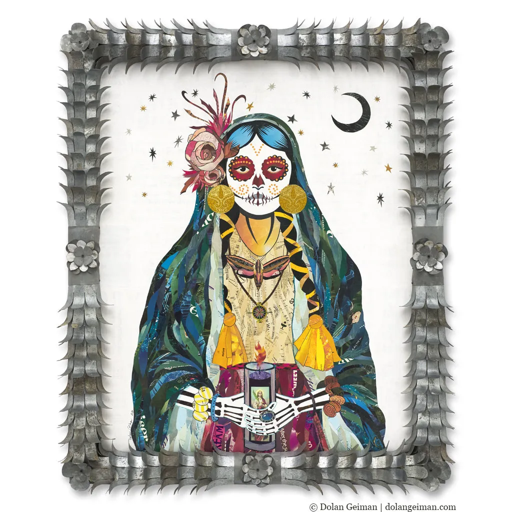 VIGIL (TEAL) original paper collage