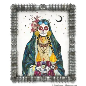 VIGIL (TEAL) original paper collage