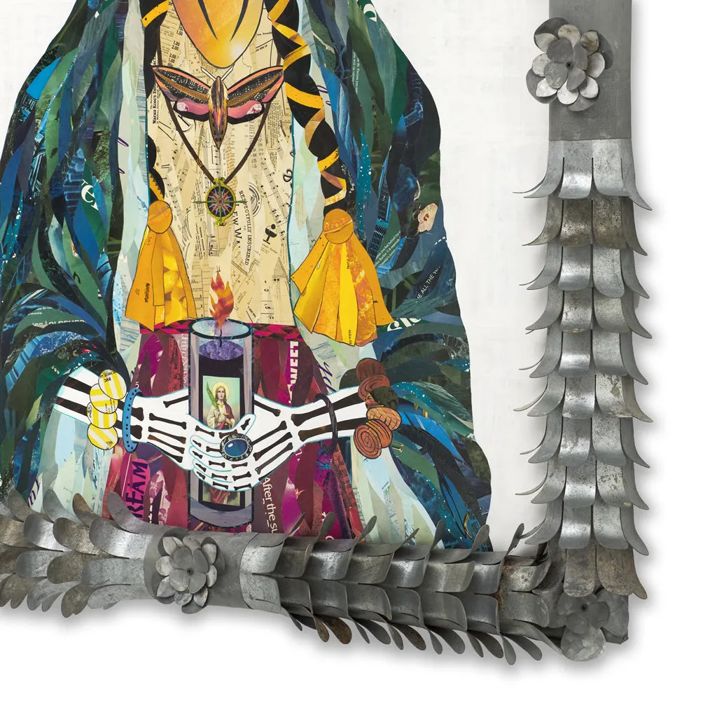 VIGIL (TEAL) original paper collage
