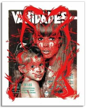 Wild Vanity Red Silkscreen Print by Stinkfish