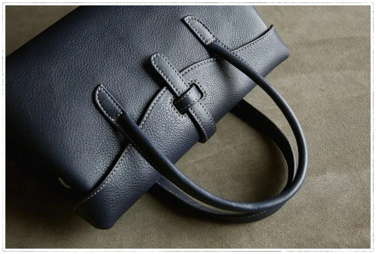 Womens Black Work Leather Handbag Purse Leather Black Work Shoulder Bag Handbag Purse for Ladies