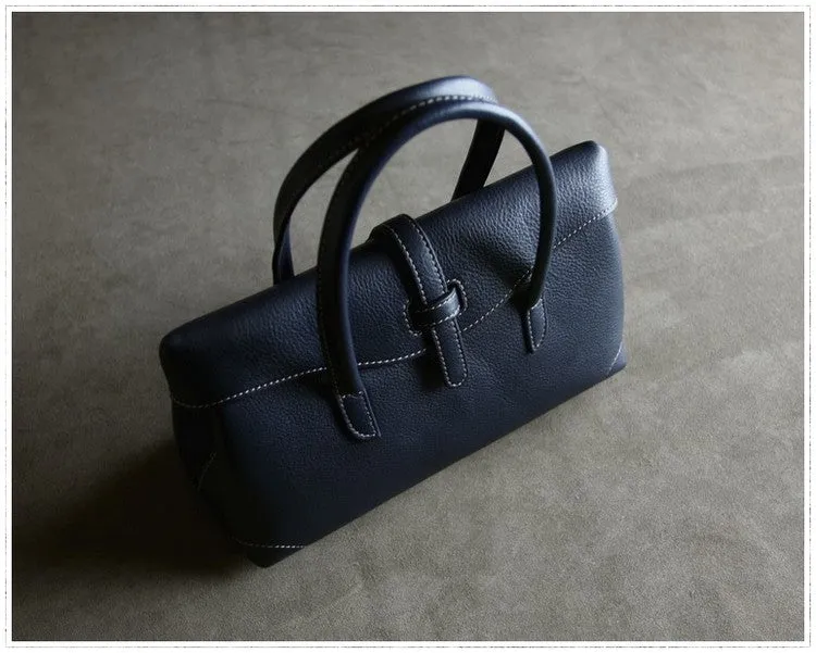 Womens Black Work Leather Handbag Purse Leather Black Work Shoulder Bag Handbag Purse for Ladies