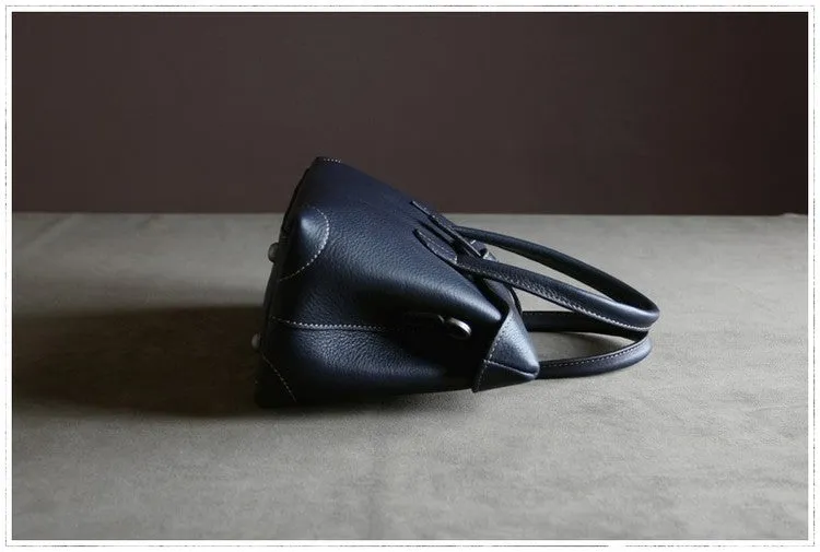 Womens Black Work Leather Handbag Purse Leather Black Work Shoulder Bag Handbag Purse for Ladies