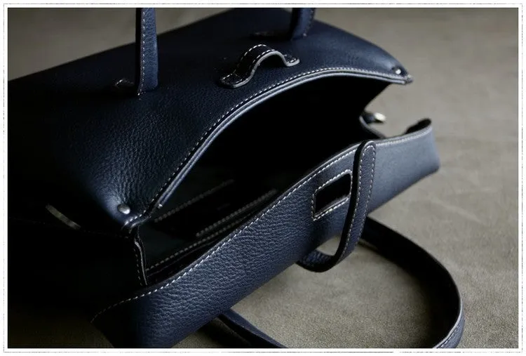 Womens Black Work Leather Handbag Purse Leather Black Work Shoulder Bag Handbag Purse for Ladies