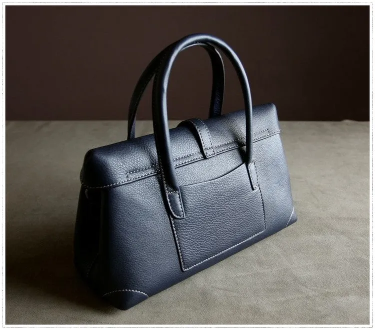 Womens Black Work Leather Handbag Purse Leather Black Work Shoulder Bag Handbag Purse for Ladies