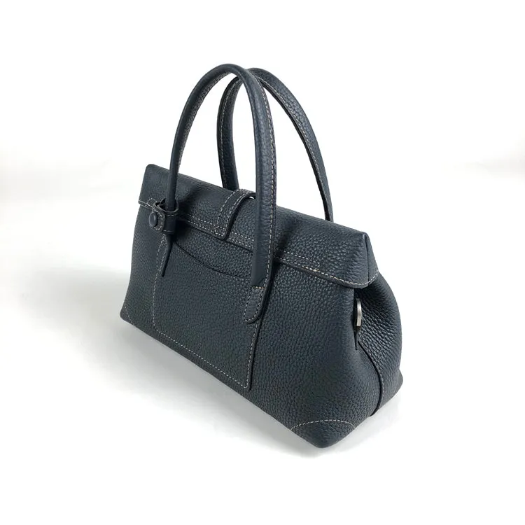 Womens Black Work Leather Handbag Purse Leather Black Work Shoulder Bag Handbag Purse for Ladies