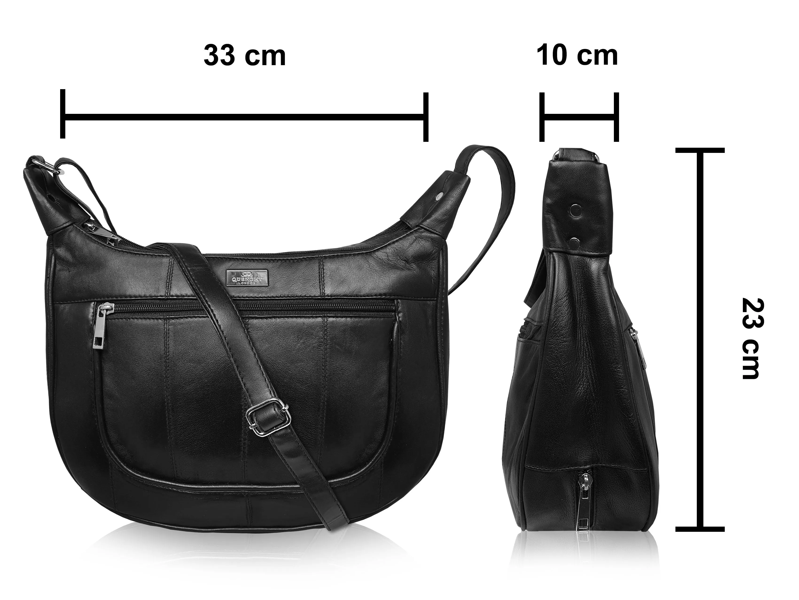 Womens Real Leather Handbag - Ladies Cross Body Designer Shoulder Bag